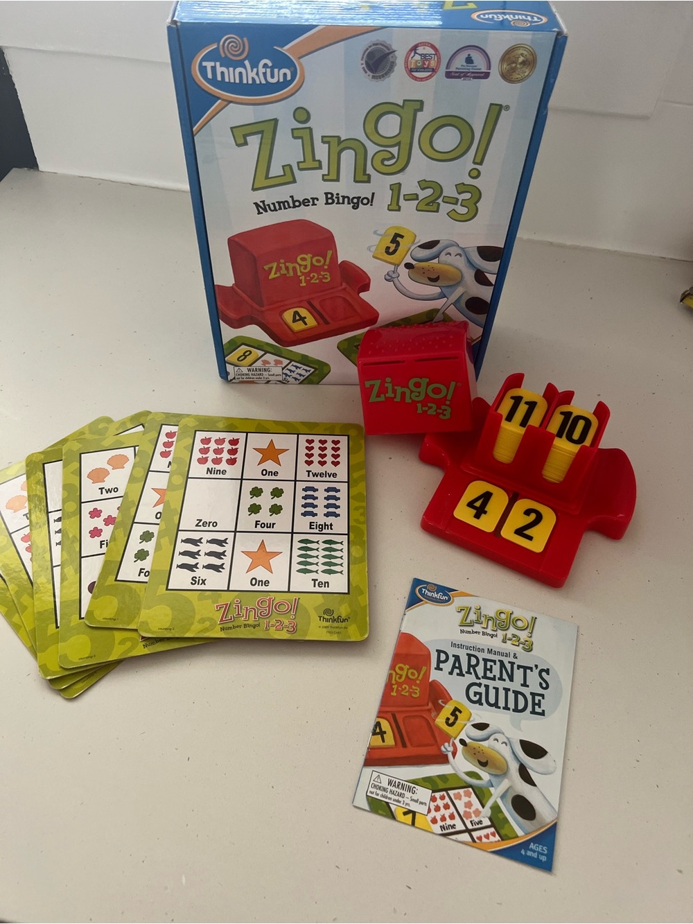 ThinkFun Zingo 1-2-3 Number Bingo Game Educational Kids 4+
